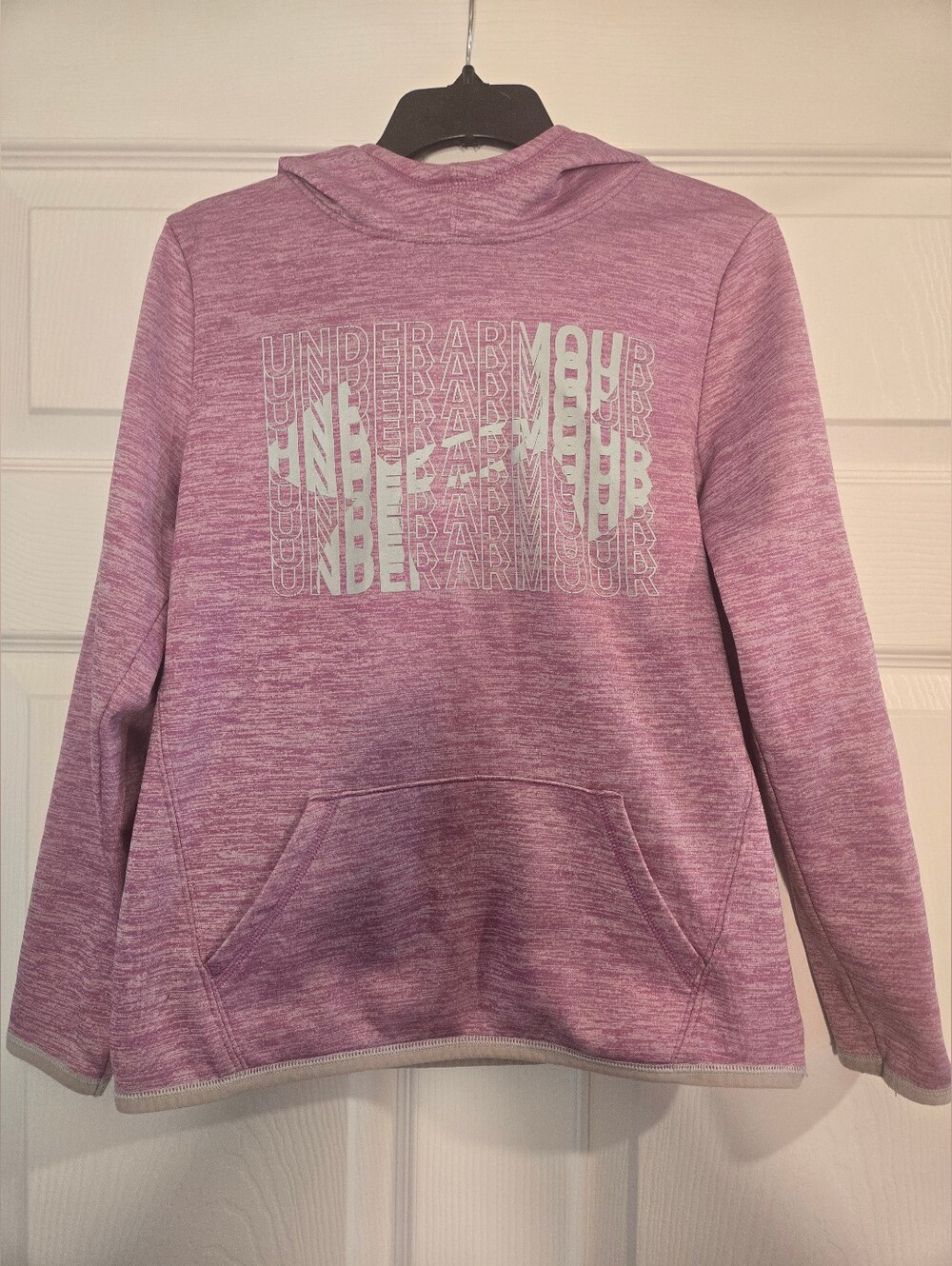 Girl's Under Armour Heathered Purple Pullover Hoodie